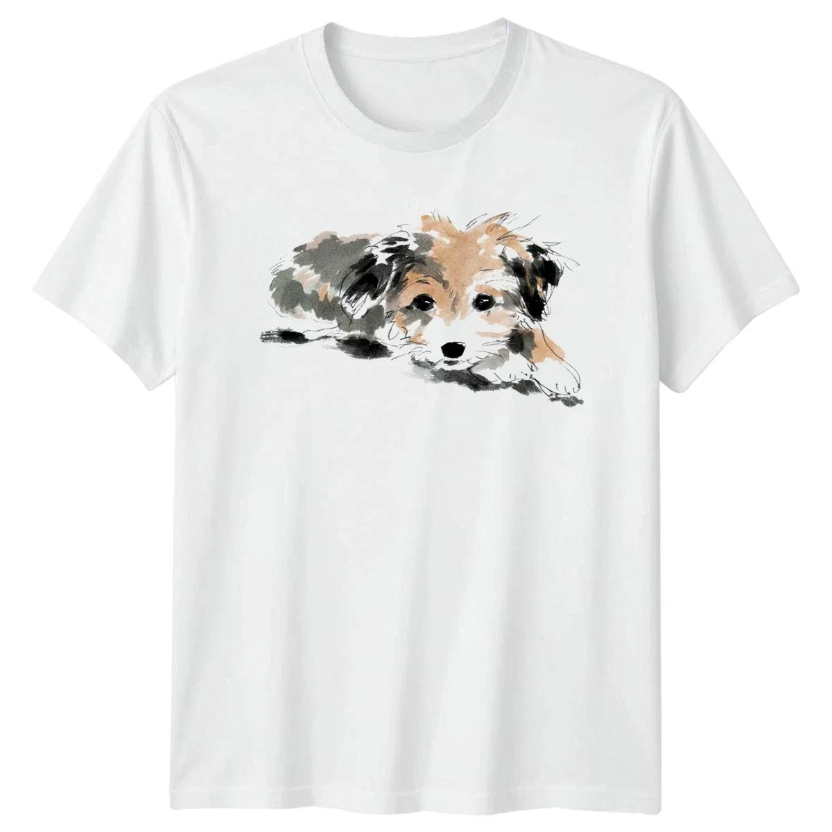 Cute Watercolor Dog Puppy T-Shirt Australian Shepherd Dogs Gift For Him And Her Unisex T-shirt, Sweatshirt, Hoodie, Long Sleeve Tee - T-Shirt, Sweatshirt, Hoodie