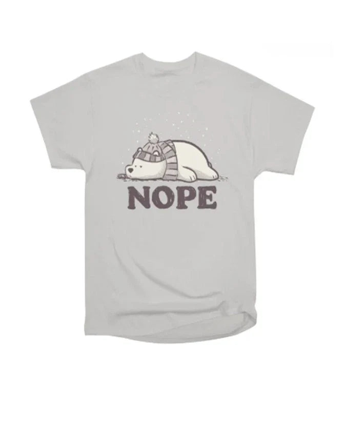 Nope Lazy Dog Funny Minimal Meme T-shirt Unisex T-shirt, Sweatshirt, Hoodie, Long Sleeve Tee - T-Shirt, Sweatshirt, Hoodie