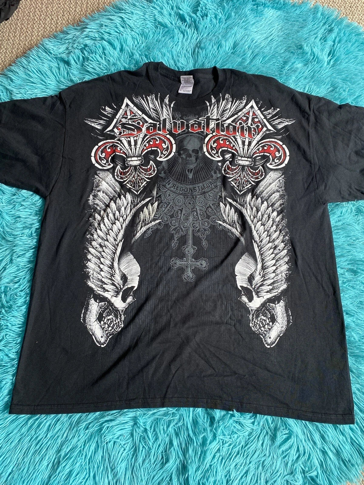 Vintage Salvation Affliction Cross Gothic Skull Wings Shirt Jesse Pinkman Y2k Unisex T-shirt, Sweatshirt, Hoodie, Long Sleeve Tee - T-Shirt, Sweatshirt, Hoodie