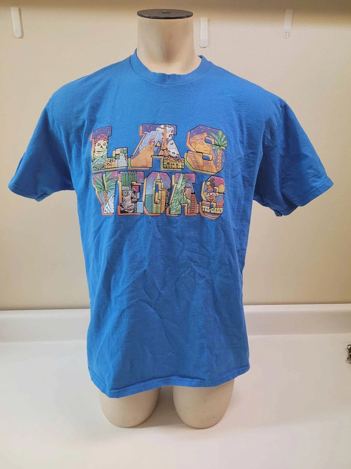 las vegas T Shirt szie large vintage design blue pixel art casino Unisex T-shirt, Sweatshirt, Hoodie, Long Sleeve Tee - T-Shirt, Sweatshirt, Hoodie