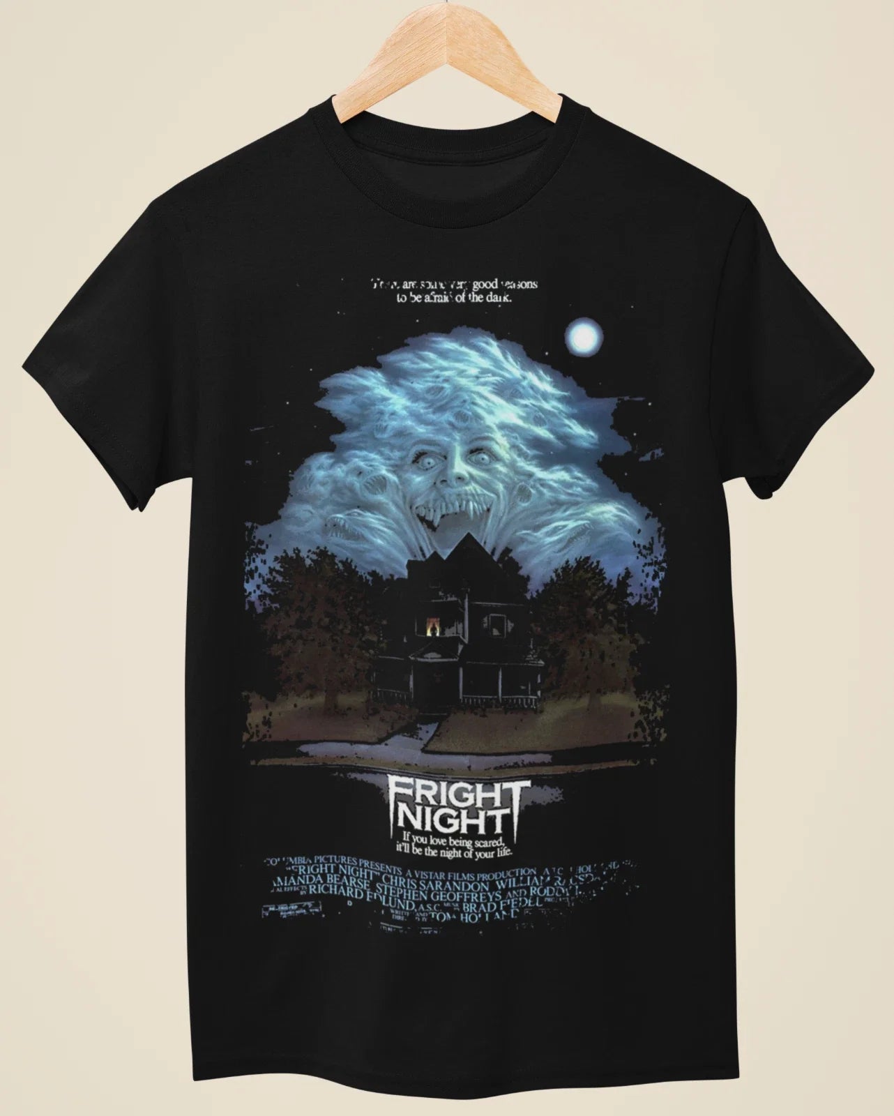 Fright Night - Movie Poster Inspired Unisex Black T-Shirt Unisex T-shirt, Sweatshirt, Hoodie, Long Sleeve Tee - T-Shirt, Sweatshirt, Hoodie