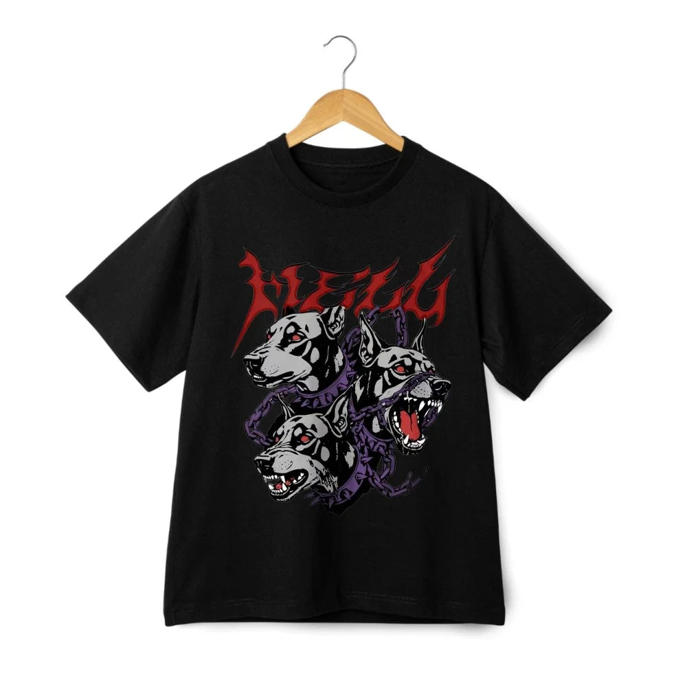 Trendy Gothic Cerberus Graphic Tee|Unisex Rock&Casual Hang Heavy Metal Shirt Unisex T-shirt, Sweatshirt, Hoodie, Long Sleeve Tee - T-Shirt, Sweatshirt, Hoodie