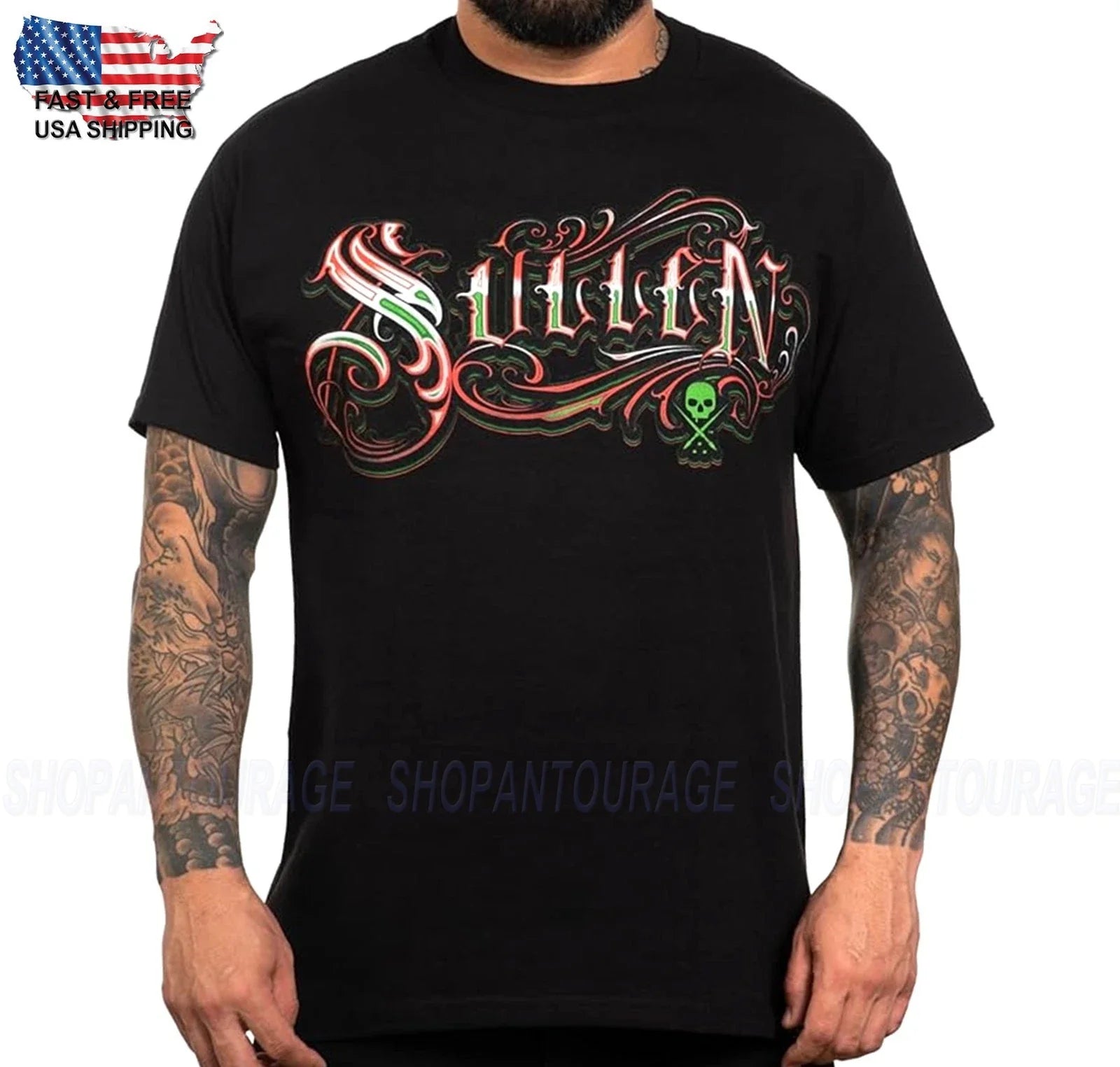 Sullen Art Collective ContX Muerte Standard SCM5199 Short Sleeve Men`s T-shirt Unisex T-shirt, Sweatshirt, Hoodie, Long Sleeve Tee - T-Shirt, Sweatshirt, Hoodie