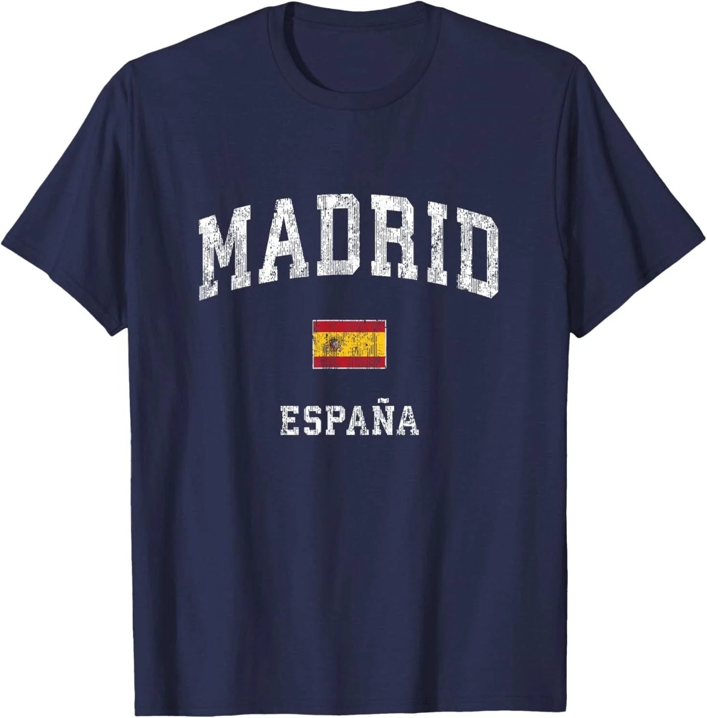 Madrid Spain Espana Vintage Athletic Sports Design T-Shirt Unisex T-shirt, Sweatshirt, Hoodie, Long Sleeve Tee - T-Shirt, Sweatshirt, Hoodie
