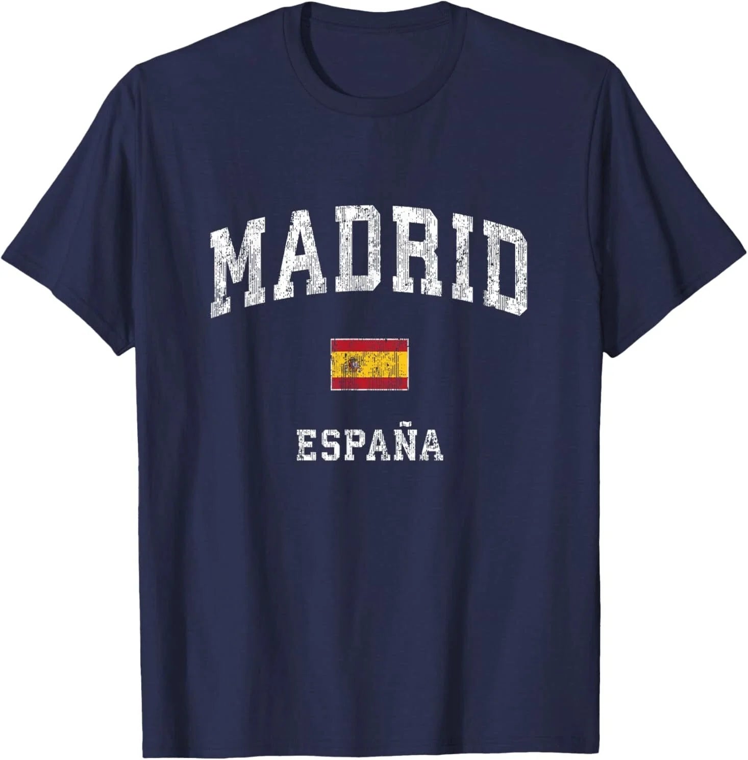 Madrid Spain Espana Vintage Athletic Sports Design T-Shirt Unisex T-shirt, Sweatshirt, Hoodie, Long Sleeve Tee - T-Shirt, Sweatshirt, Hoodie