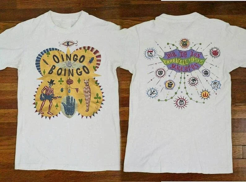 Oingo Boingo 1995 Farewell Tour Dias De Las Muertos Band Unisex T-Shirt, 90s Oin Unisex T-shirt, Sweatshirt, Hoodie, Long Sleeve Tee - T-Shirt, Sweatshirt, Hoodie