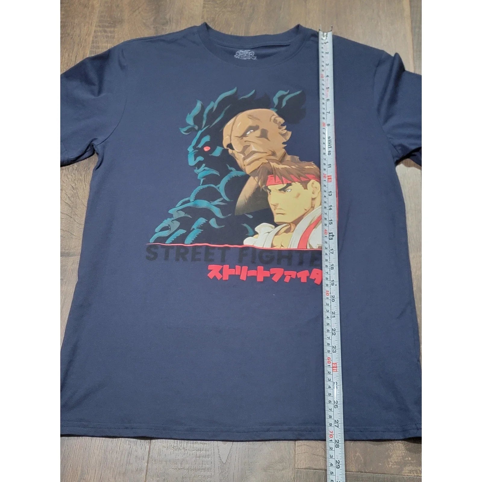 Street Fighter Capcom Ryu Sagat Navy Blue Graphic T-Shirt Mens Medium PIXEL PLAY Unisex T-shirt, Sweatshirt, Hoodie, Long Sleeve Tee - T-Shirt, Sweatshirt, Hoodie