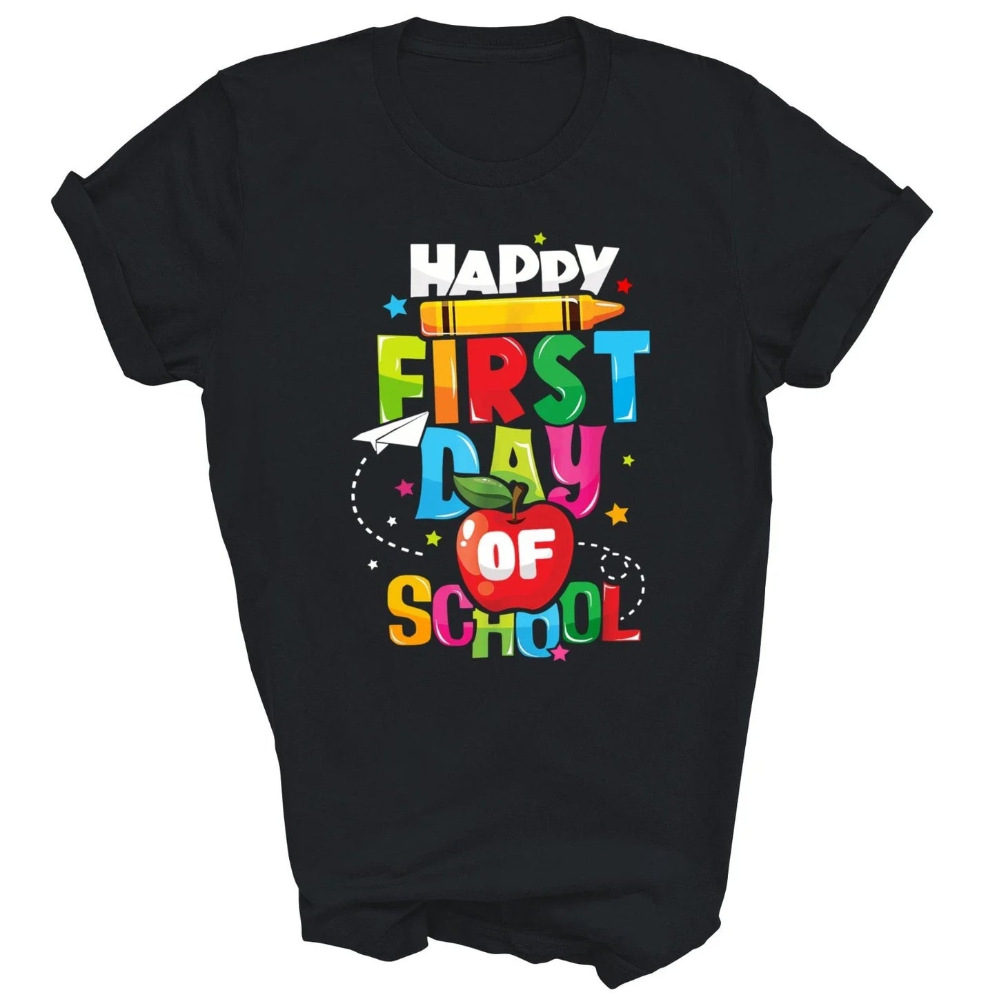 Back To School Teachers Happy First Day Of School Unisex Shirt Gift Unisex T-shirt, Sweatshirt, Hoodie, Long Sleeve Tee - T-Shirt, Sweatshirt, Hoodie