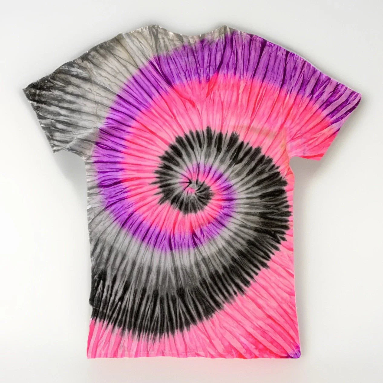 *New* 3XL & 4XL Handmade Tie Dye, Magenta Gray Spiral, Crew or V-Neck Unisex T-shirt, Sweatshirt, Hoodie, Long Sleeve Tee - T-Shirt, Sweatshirt, Hoodie