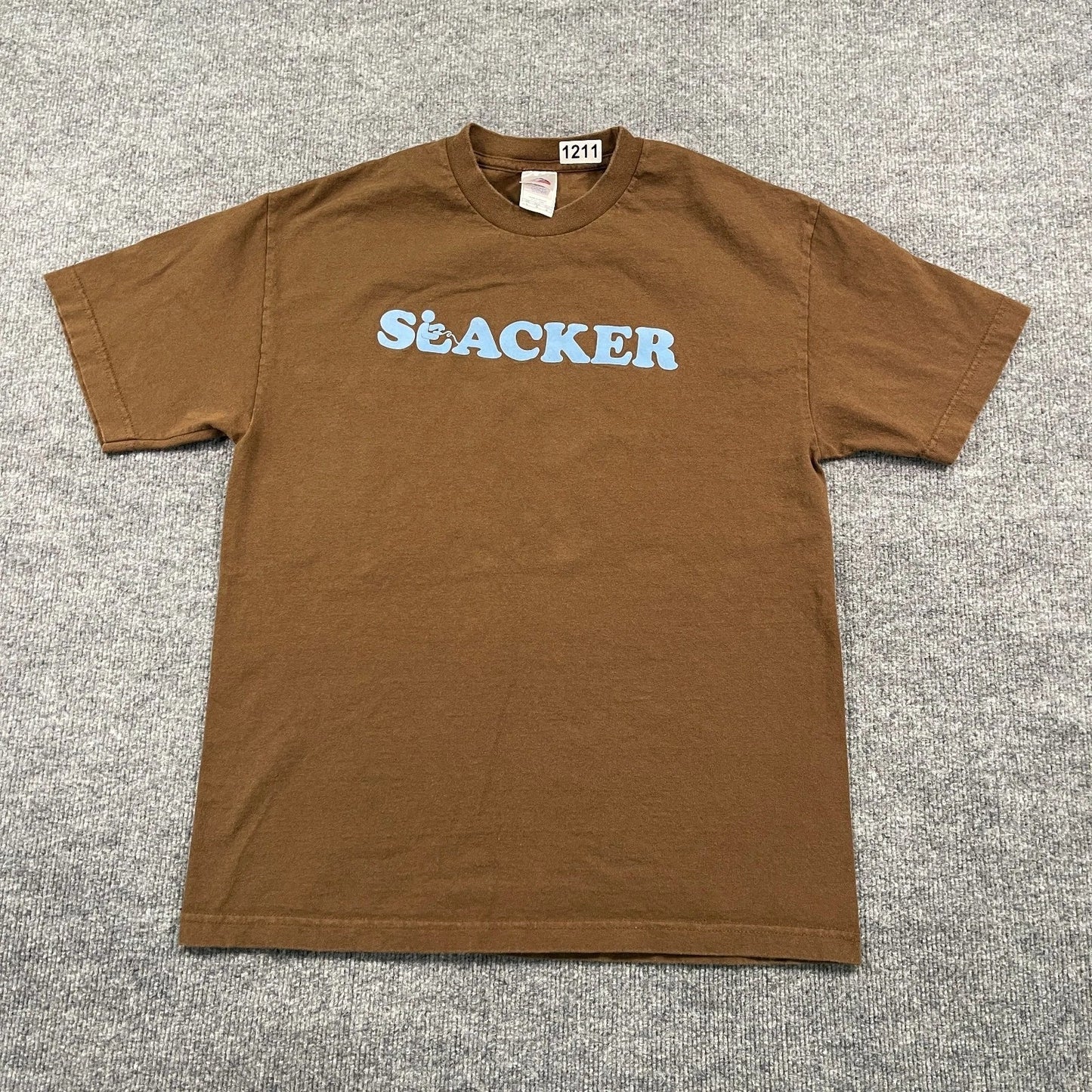 Vintage 90s Lazy Gamer Slacker Shirt Large 21x27 Brown Spellout Unisex T-shirt, Sweatshirt, Hoodie, Long Sleeve Tee - T-Shirt, Sweatshirt, Hoodie