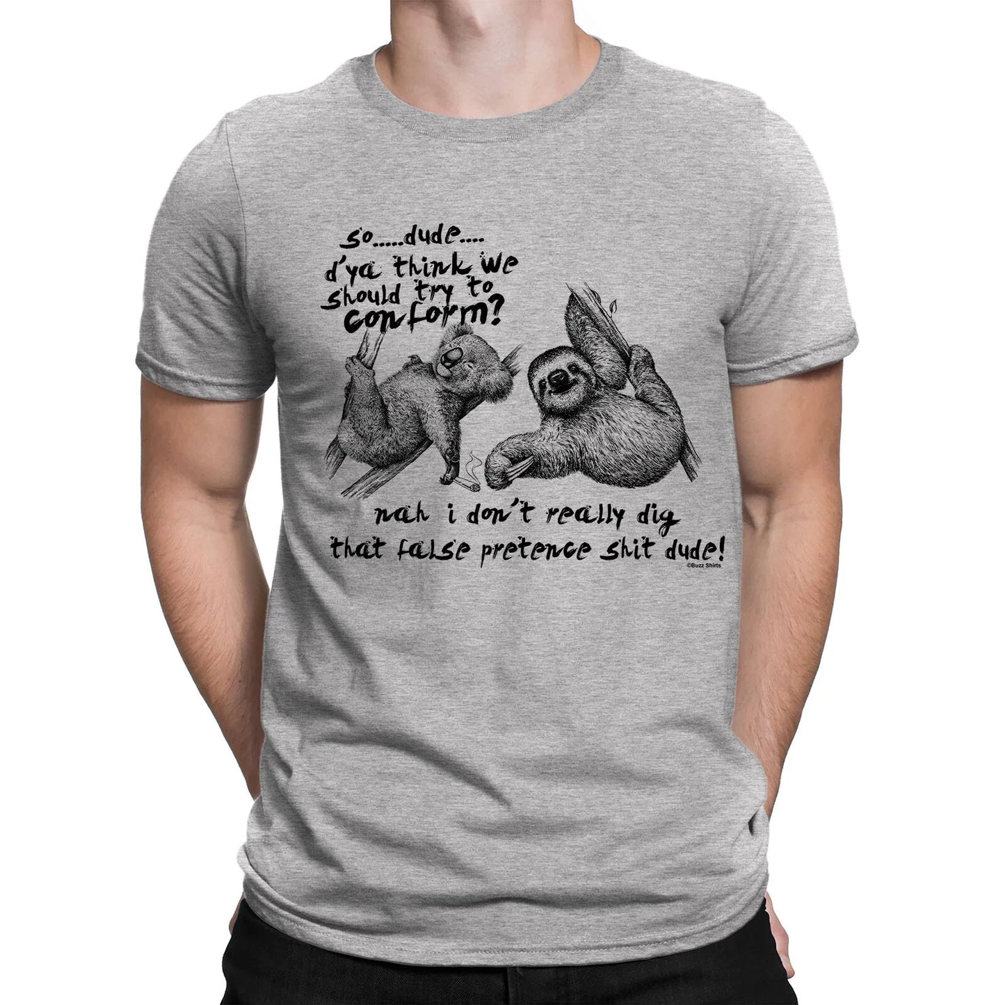 NON-CONFORMING SLOTH KOALA BEAR Mens Funny Animal  T-Shirt Lazy Gift Unisex T-shirt, Sweatshirt, Hoodie, Long Sleeve Tee - T-Shirt, Sweatshirt, Hoodie