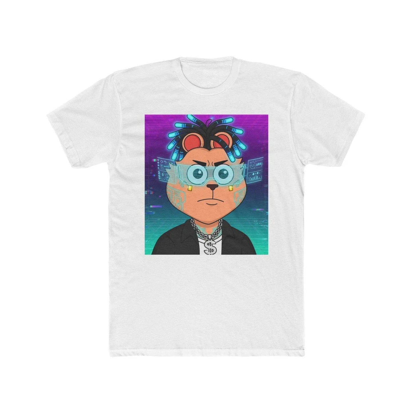 Cyber Punk Cartoon Character T-Shirt | Futuristic Glasses Tee Unisex T-shirt, Sweatshirt, Hoodie, Long Sleeve Tee - T-Shirt, Sweatshirt, Hoodie