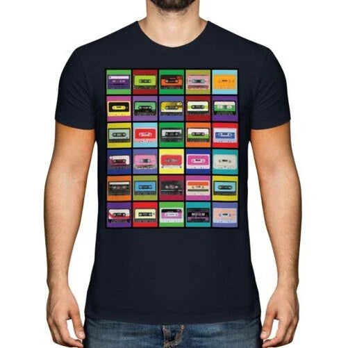Pop Art Cassette Ribbons Fashion Men T-Shirt Top Vintage Music 70S 80S Unisex T-shirt, Sweatshirt, Hoodie, Long Sleeve Tee - T-Shirt, Sweatshirt, Hoodie