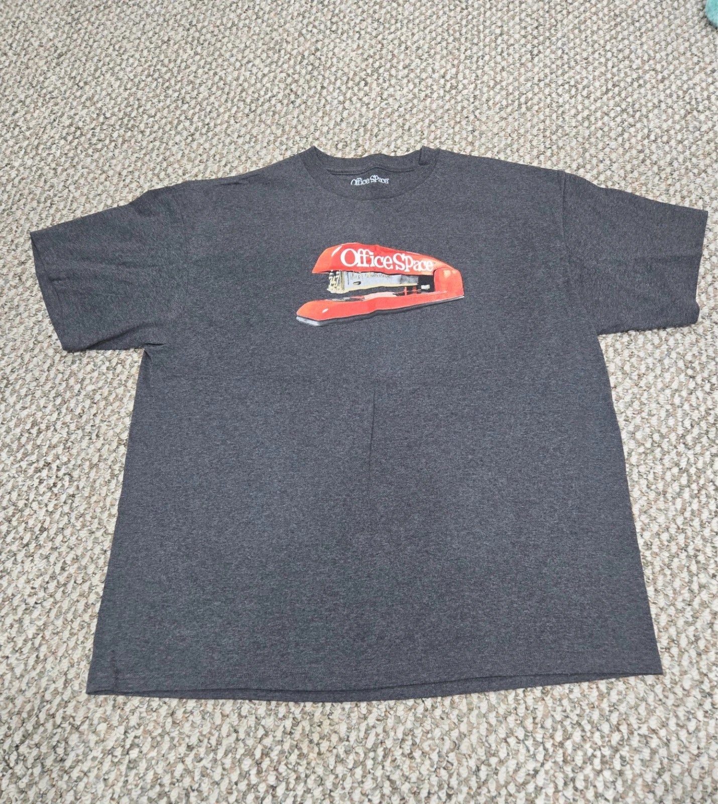 funny Office Space movie Red Swingline Stapler T Shirt XL Used Gray Initech Unisex T-shirt, Sweatshirt, Hoodie, Long Sleeve Tee - T-Shirt, Sweatshirt, Hoodie