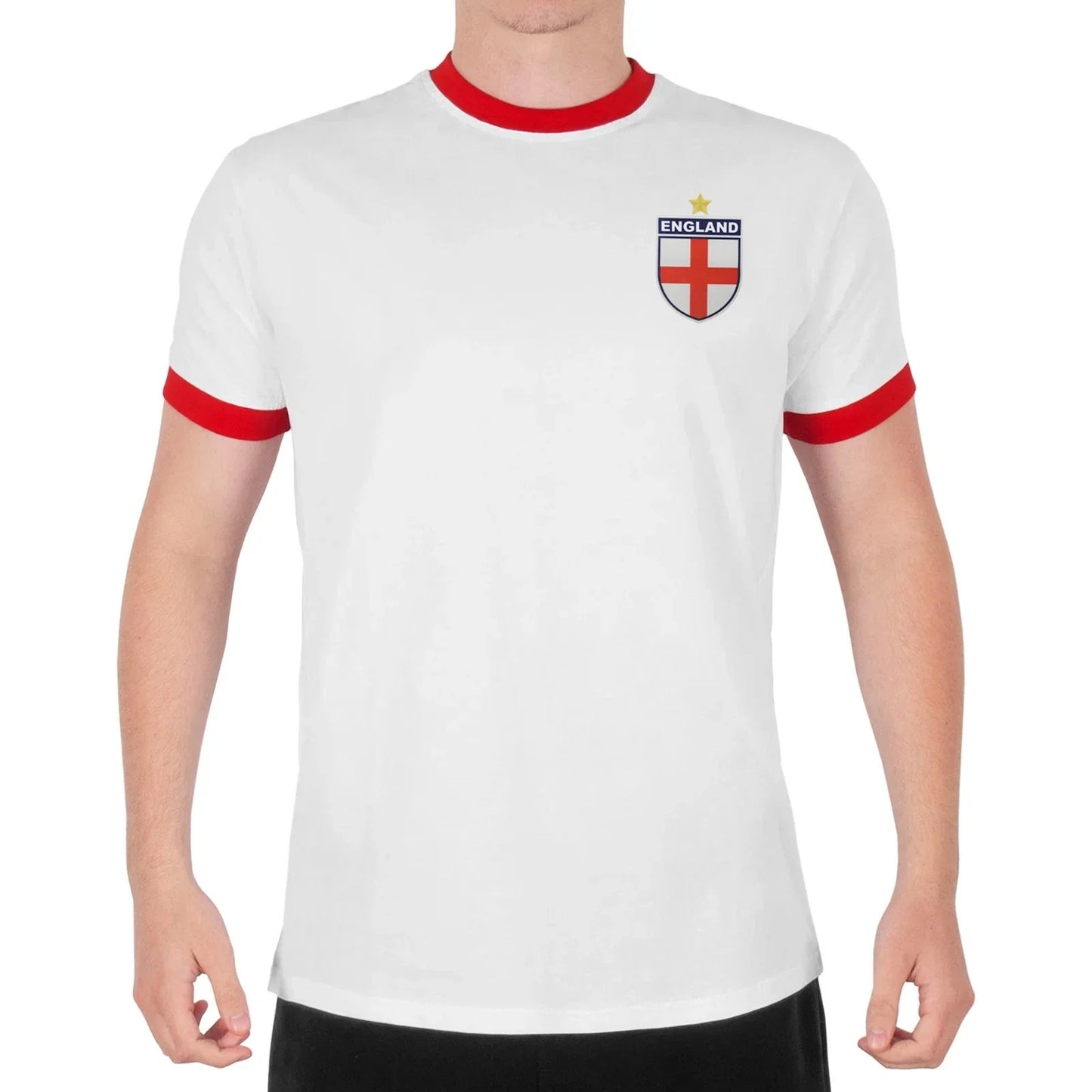 Fan Originals England T-Shirt Mens Retro Football Crest Ringer Tee Adults Unisex T-shirt, Sweatshirt, Hoodie, Long Sleeve Tee - T-Shirt, Sweatshirt, Hoodie