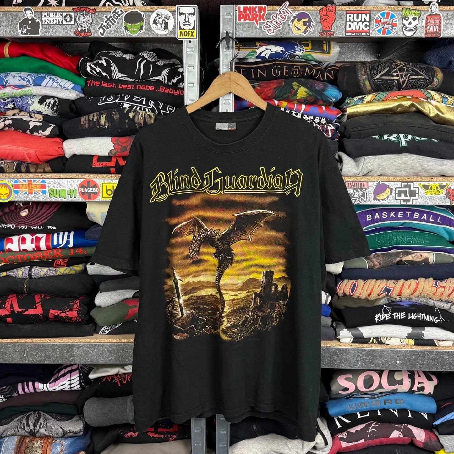 VINTAGE BLIND GUARDIAN PAST AND FUTURE SECRET POWER METAL BAND T-SHIRT SIZE ~XL Unisex T-shirt, Sweatshirt, Hoodie, Long Sleeve Tee - T-Shirt, Sweatshirt, Hoodie