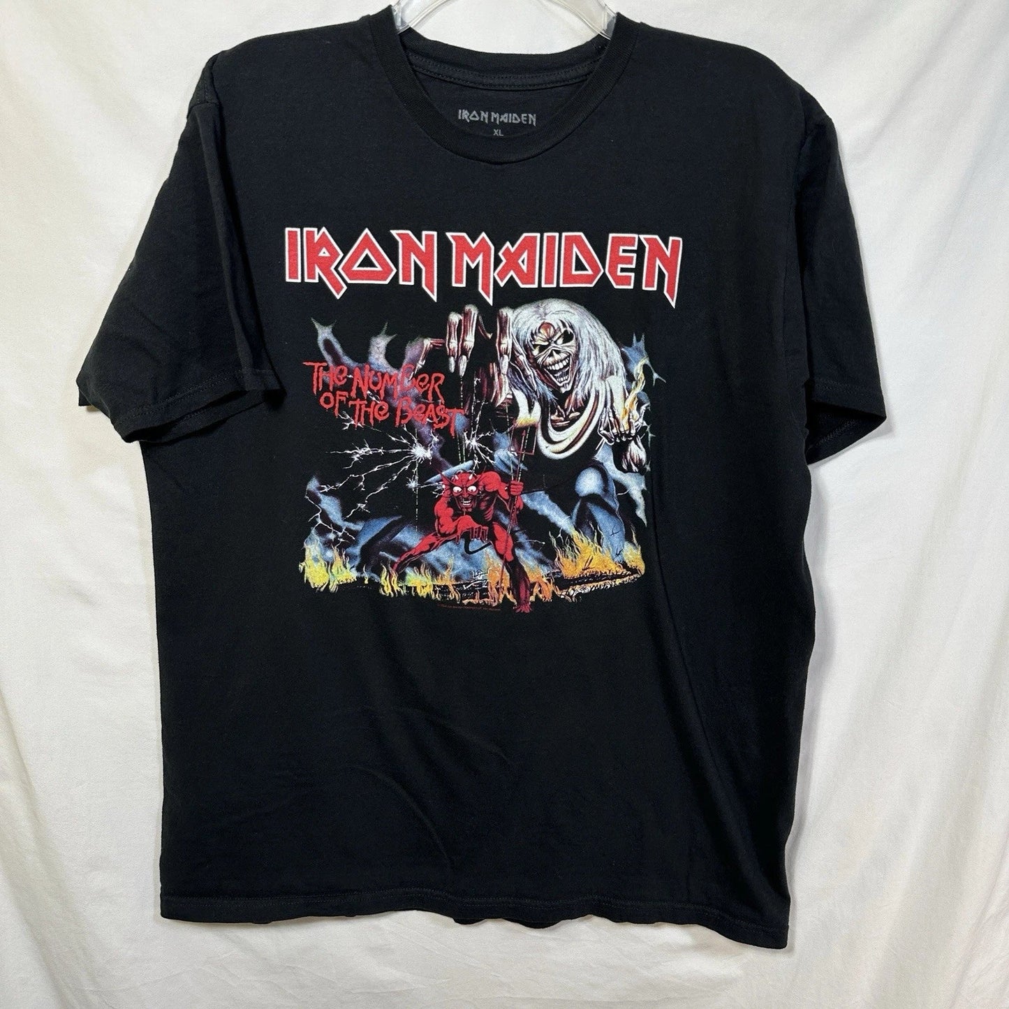 Iron Maiden The Number of the Beast 666 XL Band Tee Concert T-Shirt Some Hell Unisex T-shirt, Sweatshirt, Hoodie, Long Sleeve Tee - T-Shirt, Sweatshirt, Hoodie