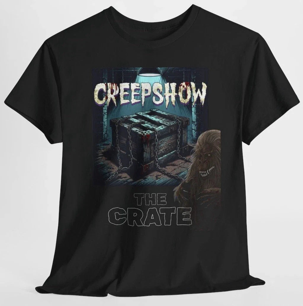 Creepshow T Shirt - The Crate - 80s Classic Horror Graphic Art Tee Unisex T-shirt, Sweatshirt, Hoodie, Long Sleeve Tee - T-Shirt, Sweatshirt, Hoodie