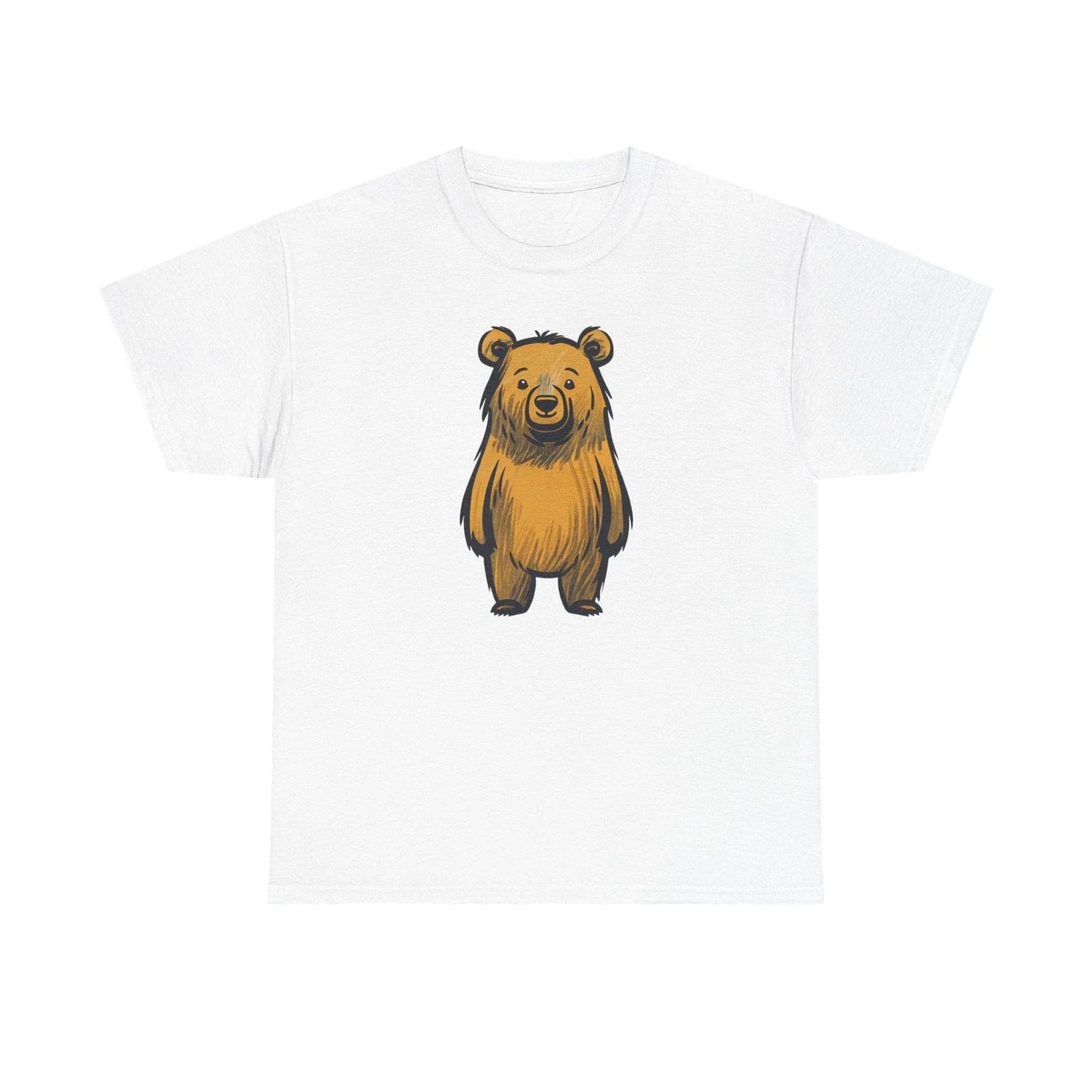 Scruffy Brown Bear T-Shirt | Cute Woodland Animal Tee Unisex T-shirt, Sweatshirt, Hoodie, Long Sleeve Tee - T-Shirt, Sweatshirt, Hoodie