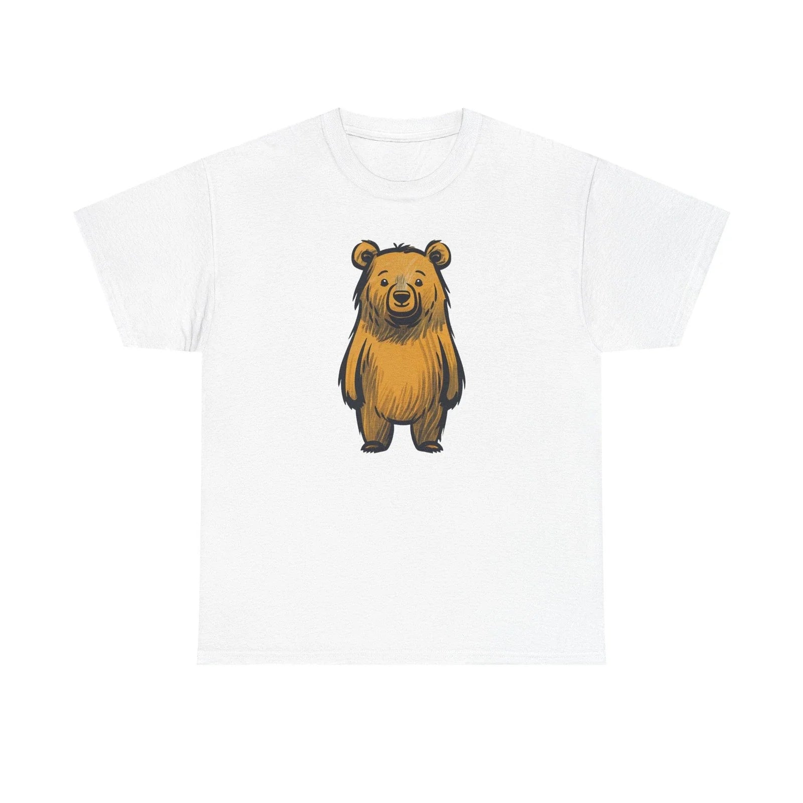 Scruffy Brown Bear T-Shirt | Cute Woodland Animal Tee Unisex T-shirt, Sweatshirt, Hoodie, Long Sleeve Tee - T-Shirt, Sweatshirt, Hoodie