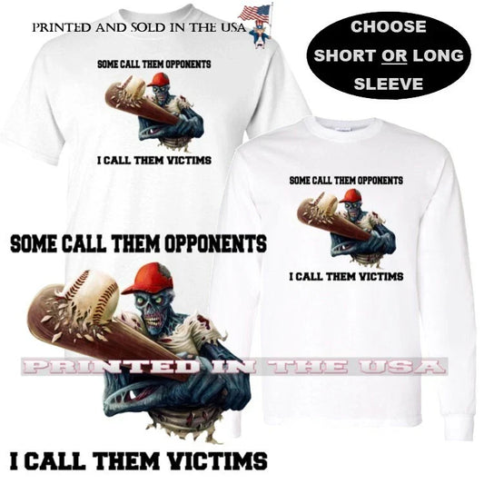Baseball Zombie Team Mascot Player Victim Not Opponent Custom Cartoon T Shirt Unisex T-shirt, Sweatshirt, Hoodie, Long Sleeve Tee - T-Shirt, Sweatshirt, Hoodie