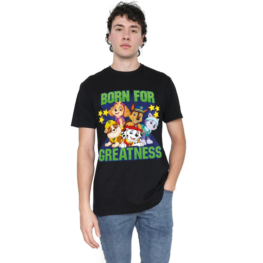 Paw Patrol Born For Greatness T-Shirt S-2XL, Black Unisex T-shirt, Sweatshirt, Hoodie, Long Sleeve Tee - T-Shirt, Sweatshirt, Hoodie