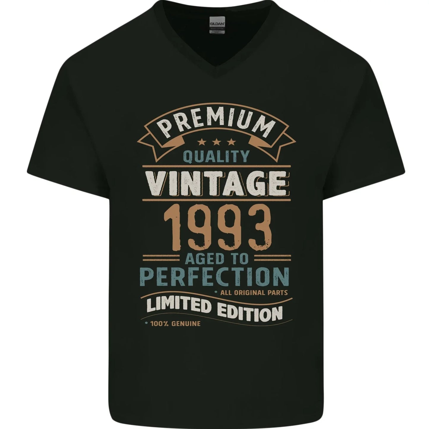 Premium Vintage 33rd Birthday 1993 Mens V-Neck Cotton T-Shirt Unisex T-shirt, Sweatshirt, Hoodie, Long Sleeve Tee - T-Shirt, Sweatshirt, Hoodie