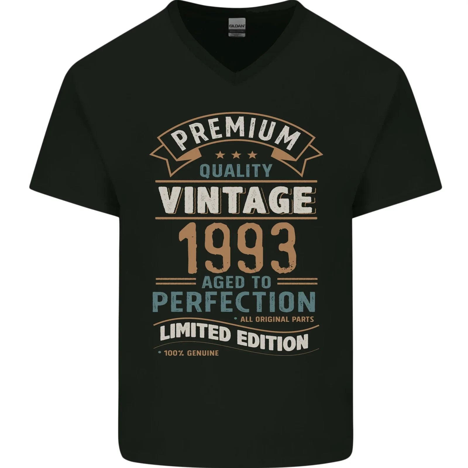 Premium Vintage 33rd Birthday 1993 Mens V-Neck Cotton T-Shirt Unisex T-shirt, Sweatshirt, Hoodie, Long Sleeve Tee - T-Shirt, Sweatshirt, Hoodie