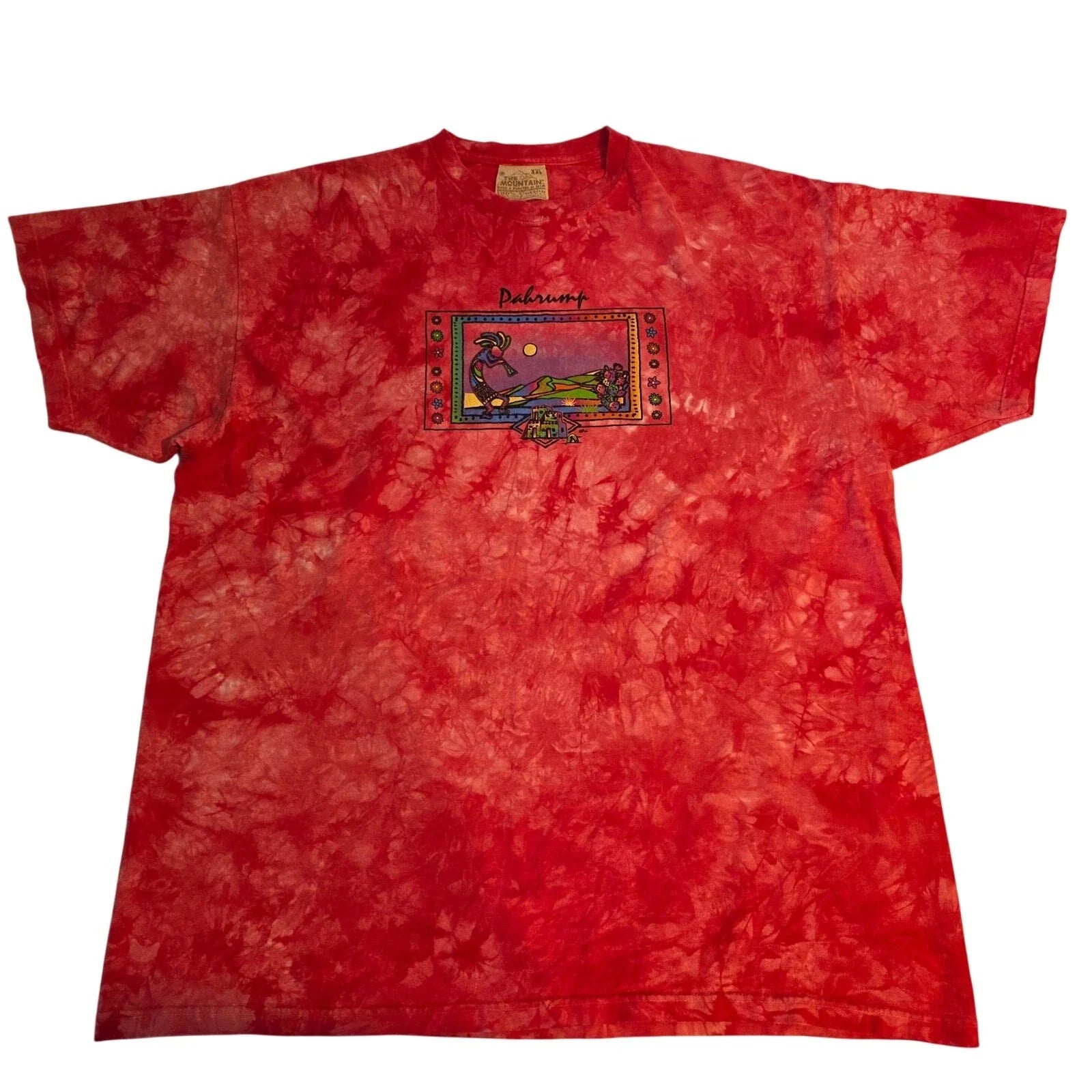 The Mountain Pahrump Kokopelli Tie Dye T-Shirt XXL Red Souvenir Boho Gorpcore Unisex T-shirt, Sweatshirt, Hoodie, Long Sleeve Tee - T-Shirt, Sweatshirt, Hoodie