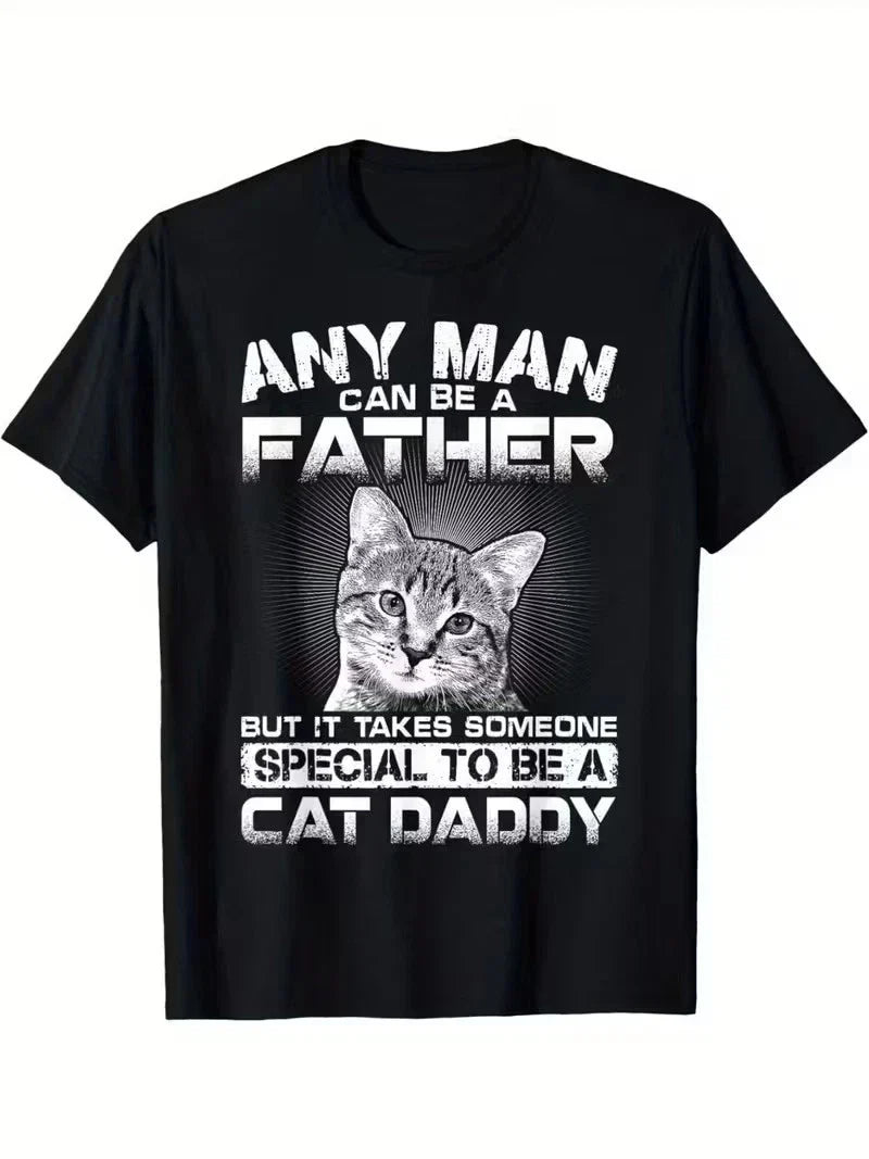 Men'S Black T-Shirt Featuring a Humorous 'Cat Daddy' Print, Designed with a Casu Unisex T-shirt, Sweatshirt, Hoodie, Long Sleeve Tee - T-Shirt, Sweatshirt, Hoodie