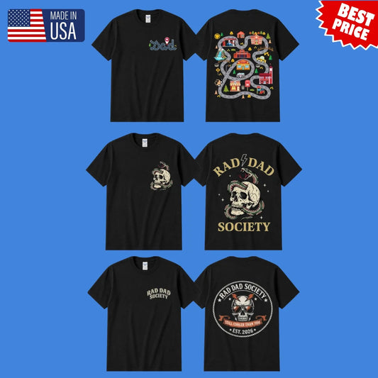(Collection) Rad Dad Society Shirt Funny Fathers Day Gift Cool Dad Tee S-5XL Unisex T-shirt, Sweatshirt, Hoodie, Long Sleeve Tee - T-Shirt, Sweatshirt, Hoodie