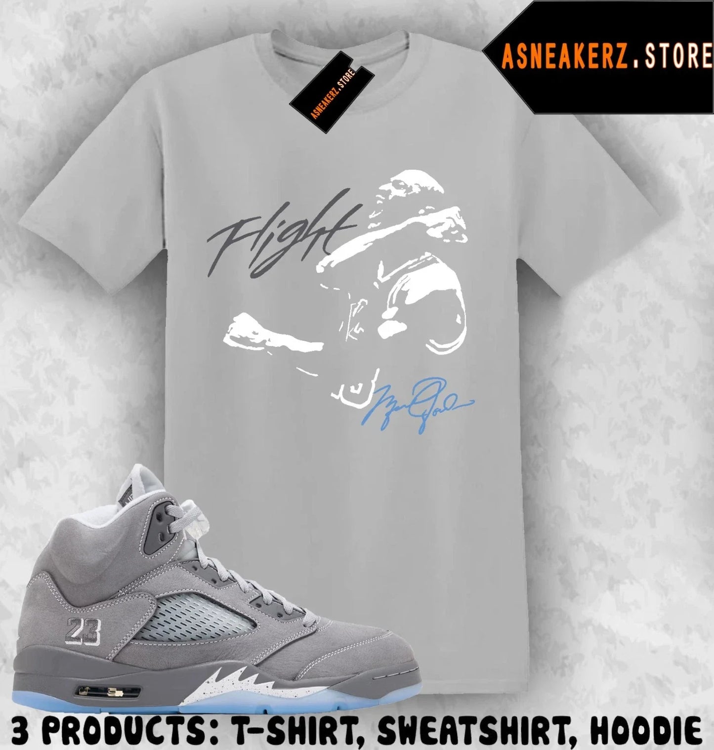 Tee Shirt Matching AJ 5 Wolf Grey 2026 To Match Sneaker MJ Victory 5s T-Shirt Unisex T-shirt, Sweatshirt, Hoodie, Long Sleeve Tee - T-Shirt, Sweatshirt, Hoodie