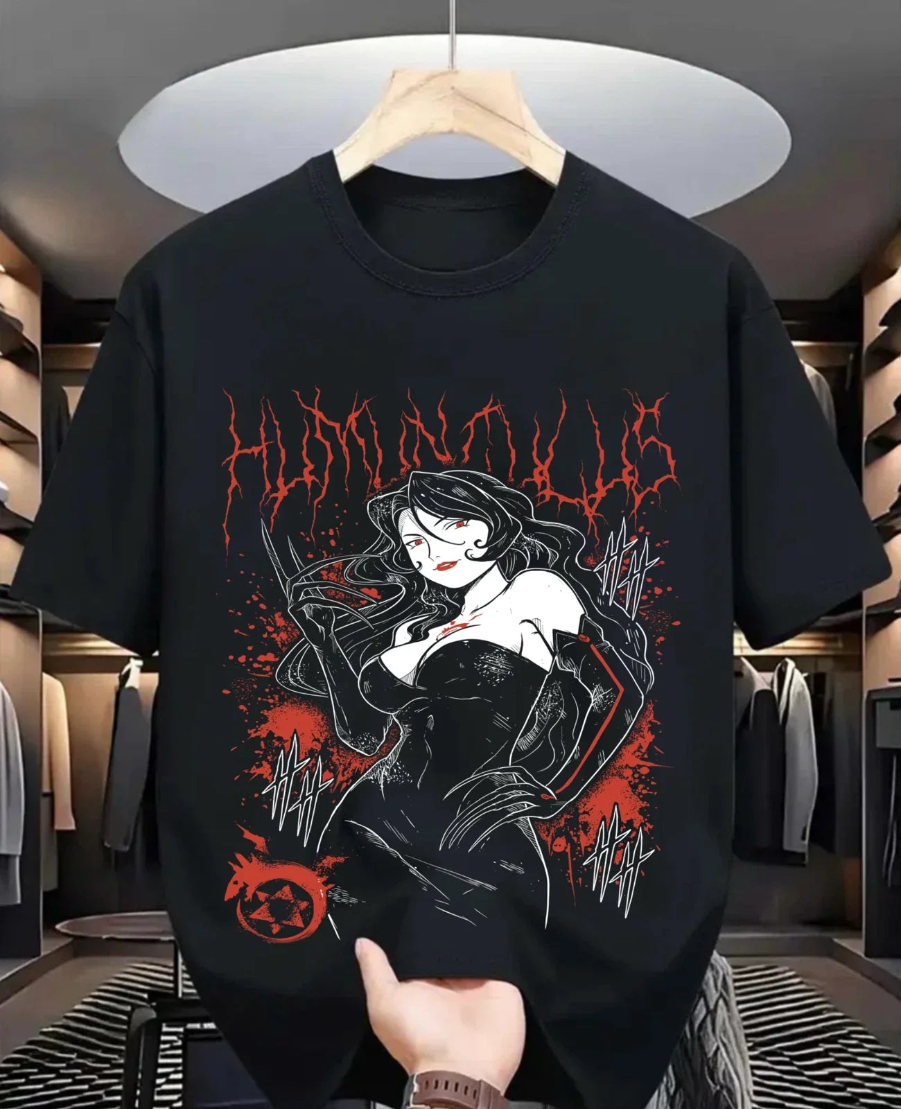 Lust T-Shirt Fullmetal Alchemist FMA Roy Girl Anime Tshirt T-Shirt cartoon gift Unisex T-shirt, Sweatshirt, Hoodie, Long Sleeve Tee - T-Shirt, Sweatshirt, Hoodie
