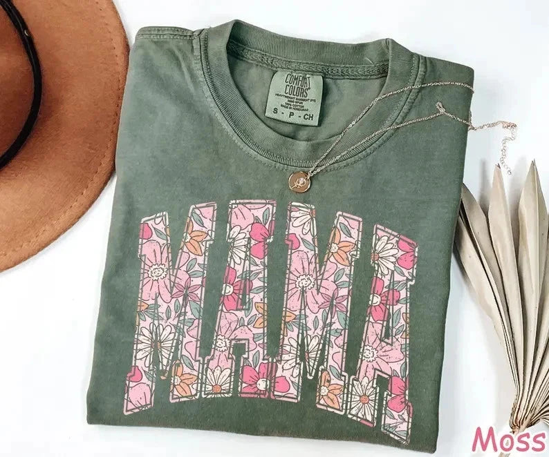 HOT! Comfort Colors Boho Floral Spring Tee Cute Gift for Mom Unisex T-shirt, Sweatshirt, Hoodie, Long Sleeve Tee - T-Shirt, Sweatshirt, Hoodie