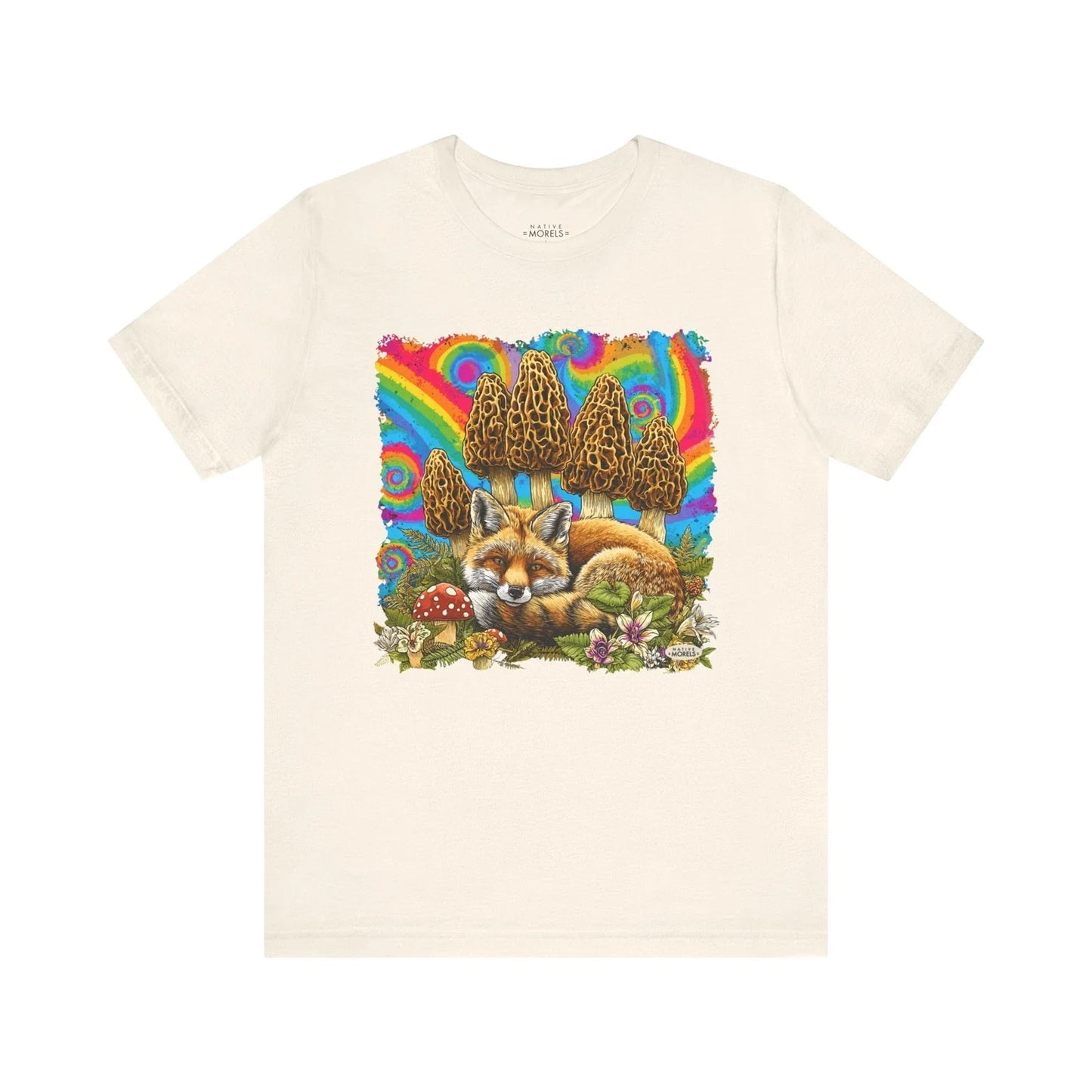 Red Fox & Morels Groovy Forest Tee Unisex T-shirt, Sweatshirt, Hoodie, Long Sleeve Tee - T-Shirt, Sweatshirt, Hoodie