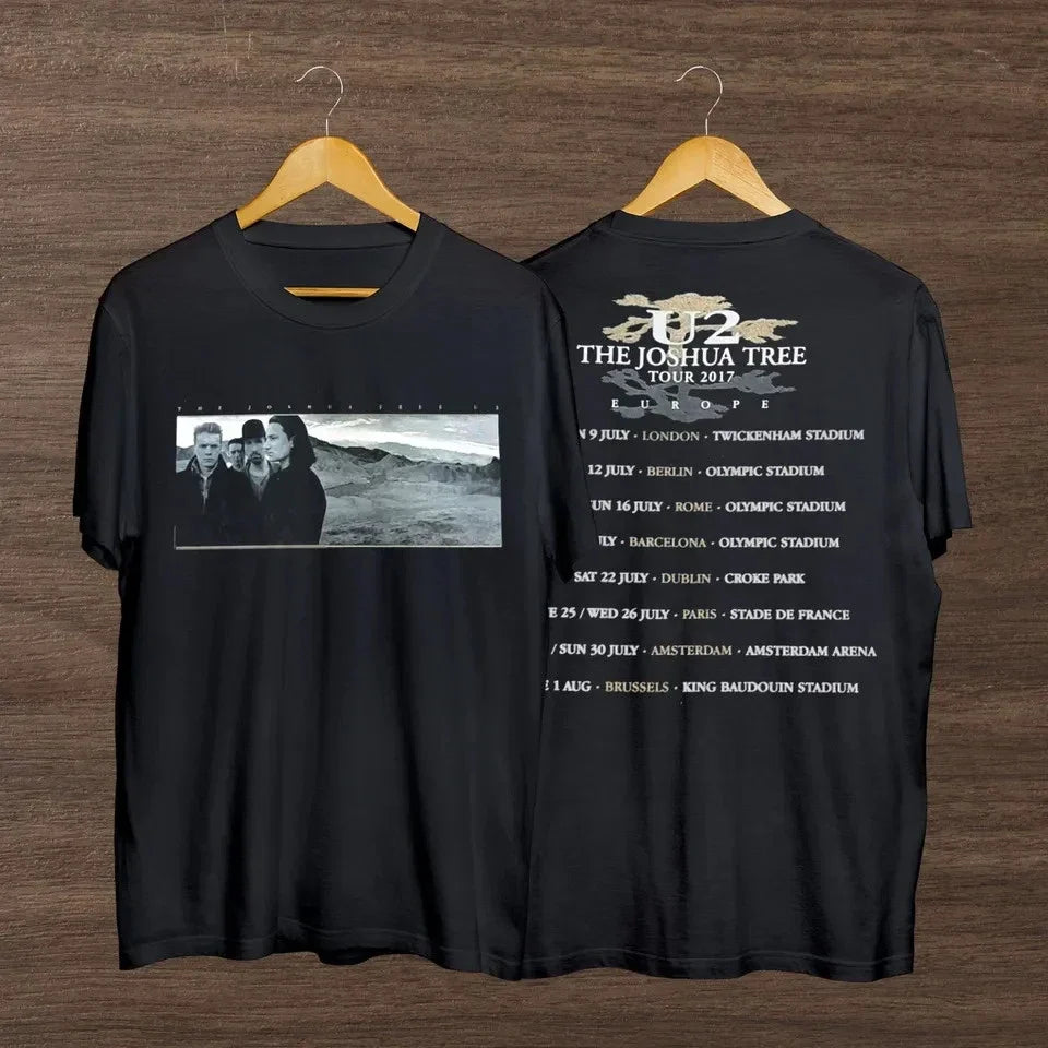 U2 Rock Band Joshue Tree Music Concert Tour 90s Double Sided T-Shirt Gift Fans, Unisex T-shirt, Sweatshirt, Hoodie, Long Sleeve Tee - T-Shirt, Sweatshirt, Hoodie