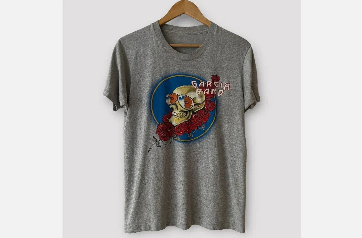 1983 Jerry Garcia Band Vintage Tee Shirt Short Sleeve Unisex T-shirt, Sweatshirt, Hoodie, Long Sleeve Tee - T-Shirt, Sweatshirt, Hoodie