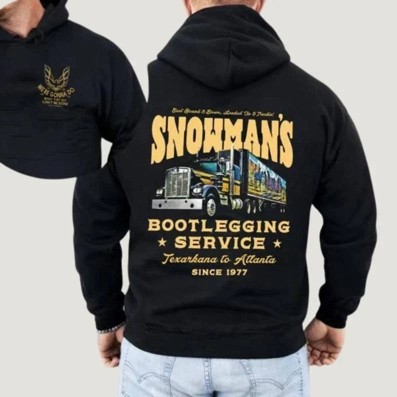 Snowmans Bootlegging Service Hoodie, Smokey and the Bandit Truck Tee Unisex T-shirt, Sweatshirt, Hoodie, Long Sleeve Tee - T-Shirt, Sweatshirt, Hoodie