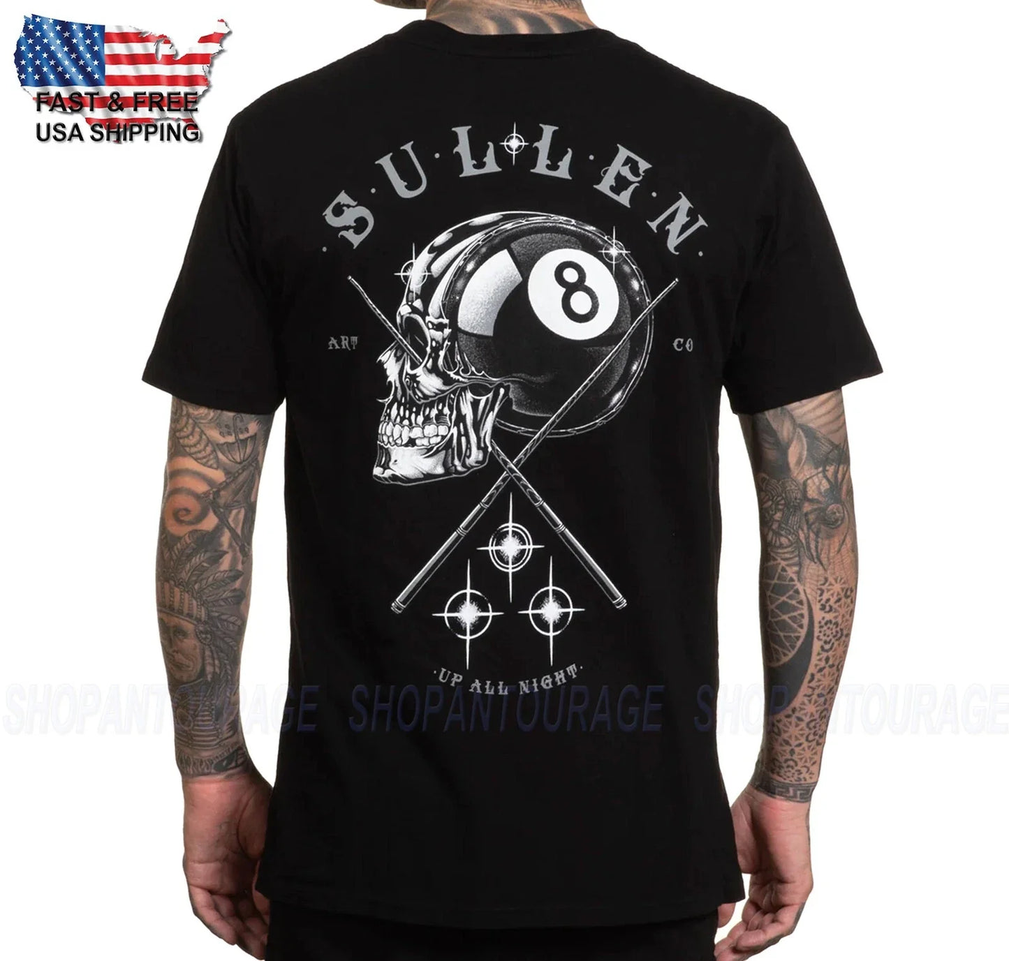 Sullen Art Collective Eightball Premium Fit SCM7085 T-Shirt da Uomo Unisex T-shirt, Sweatshirt, Hoodie, Long Sleeve Tee - T-Shirt, Sweatshirt, Hoodie