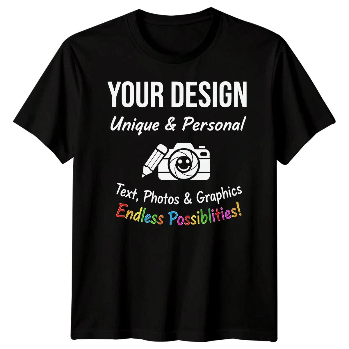 Personalised T-Shirts Your Design Text Photo Graphic Custom Mens Kids Unisex Tee Unisex T-shirt, Sweatshirt, Hoodie, Long Sleeve Tee - T-Shirt, Sweatshirt, Hoodie