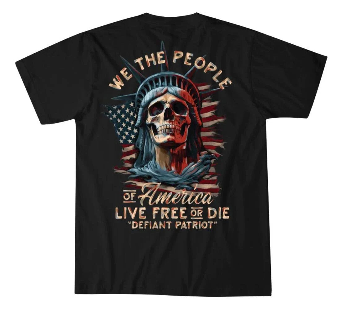 Howitzer Clothing Men's T-shirt Liberty Skull Unisex T-shirt, Sweatshirt, Hoodie, Long Sleeve Tee - T-Shirt, Sweatshirt, Hoodie