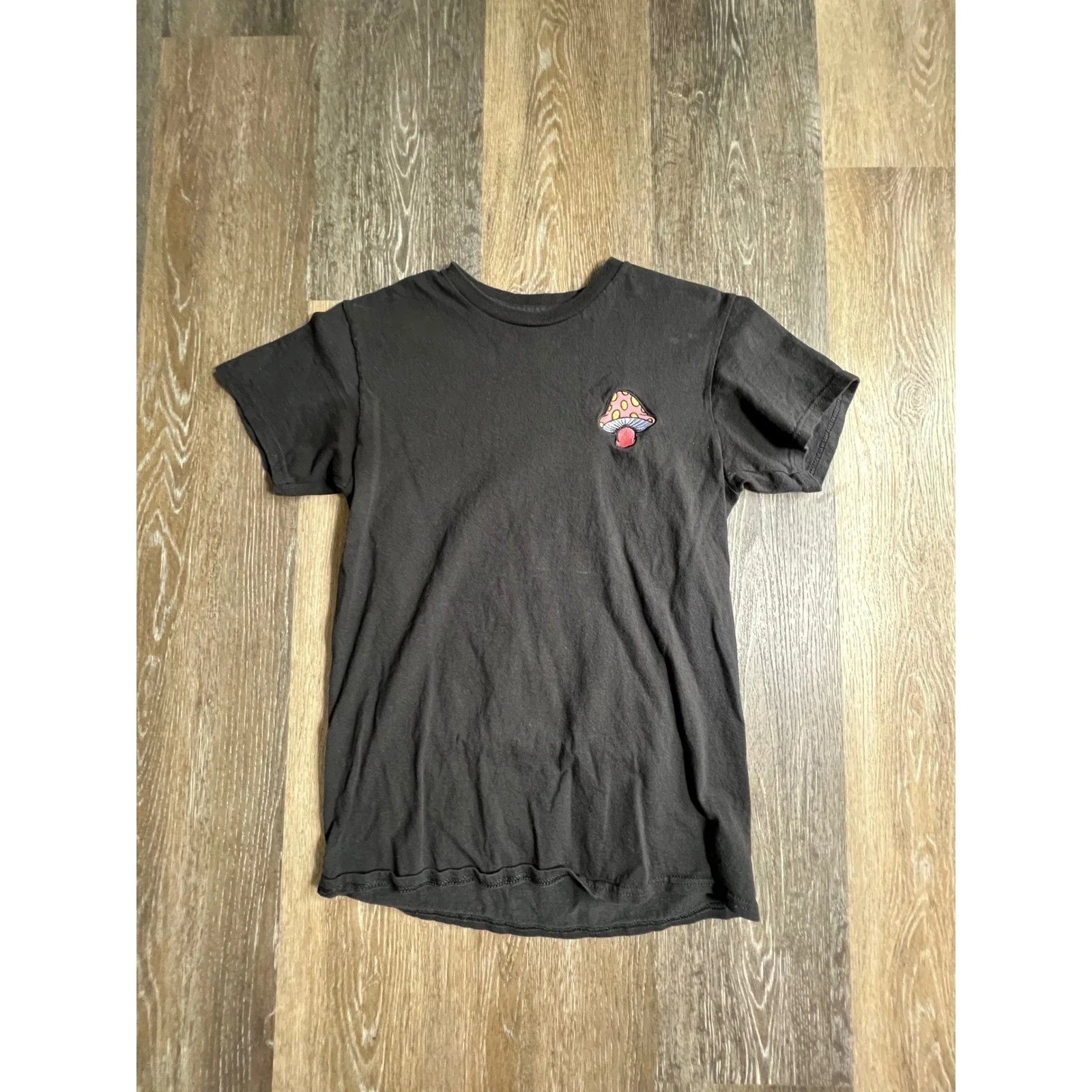 Eighty Eight Mushroom Graphic Tee Mens Small Black Good Embroidered Patch Shirt Unisex T-shirt, Sweatshirt, Hoodie, Long Sleeve Tee - T-Shirt, Sweatshirt, Hoodie