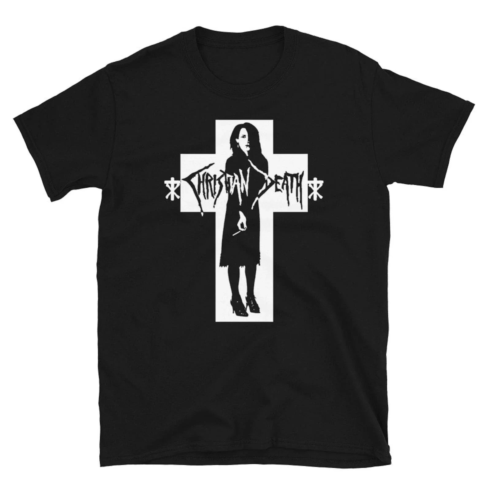 Christian Death T-Shirt, Rozz Williams Valor Kand Goth Deathrock Band Unisex Tee Unisex T-shirt, Sweatshirt, Hoodie, Long Sleeve Tee - T-Shirt, Sweatshirt, Hoodie