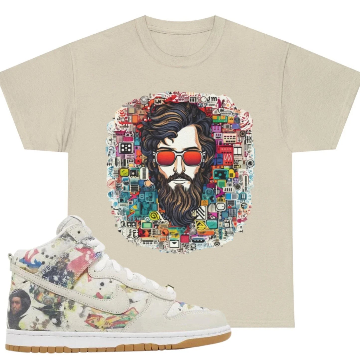 Shirt To Match Dunk High SB Rammellzee Unisex Tee Sneaker Shirt Psychedelic Tee Unisex T-shirt, Sweatshirt, Hoodie, Long Sleeve Tee - T-Shirt, Sweatshirt, Hoodie
