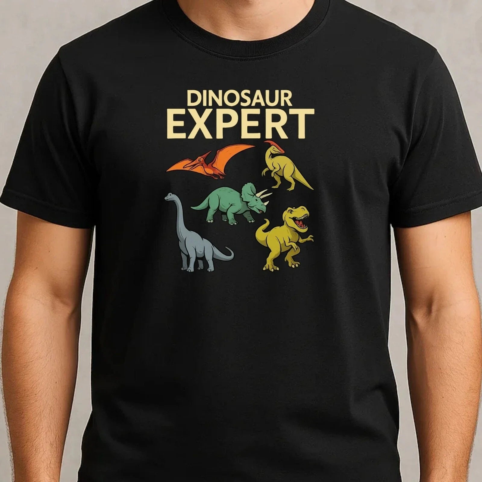 Mens Dinosaur Expert Motif Cotton T-Shirt Size S to 5XL Unisex T-shirt, Sweatshirt, Hoodie, Long Sleeve Tee - T-Shirt, Sweatshirt, Hoodie