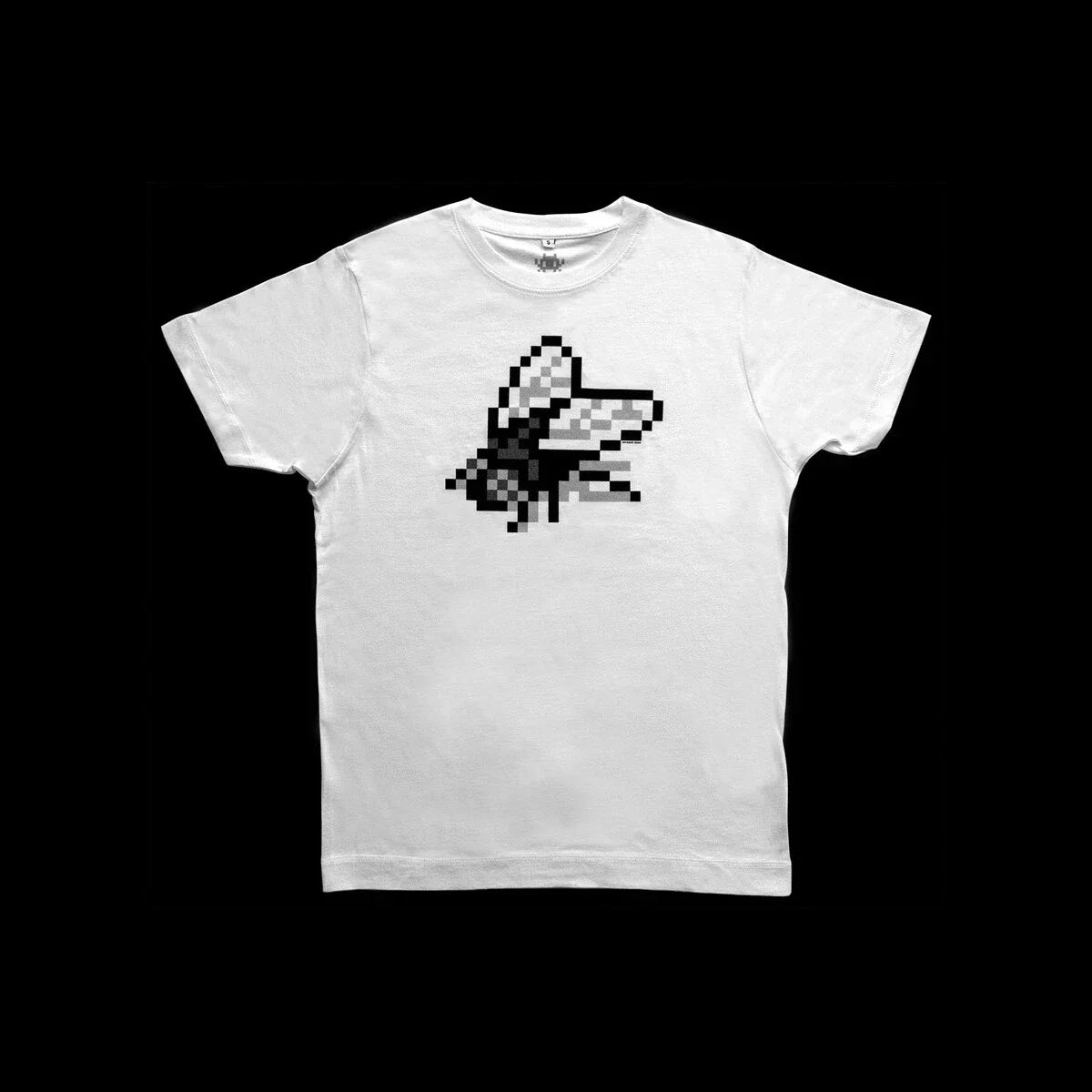 Space Invader Art Pixel Fly White Silkscreen T-Shirt 2020 Size LARGE NEW Unisex T-shirt, Sweatshirt, Hoodie, Long Sleeve Tee - T-Shirt, Sweatshirt, Hoodie