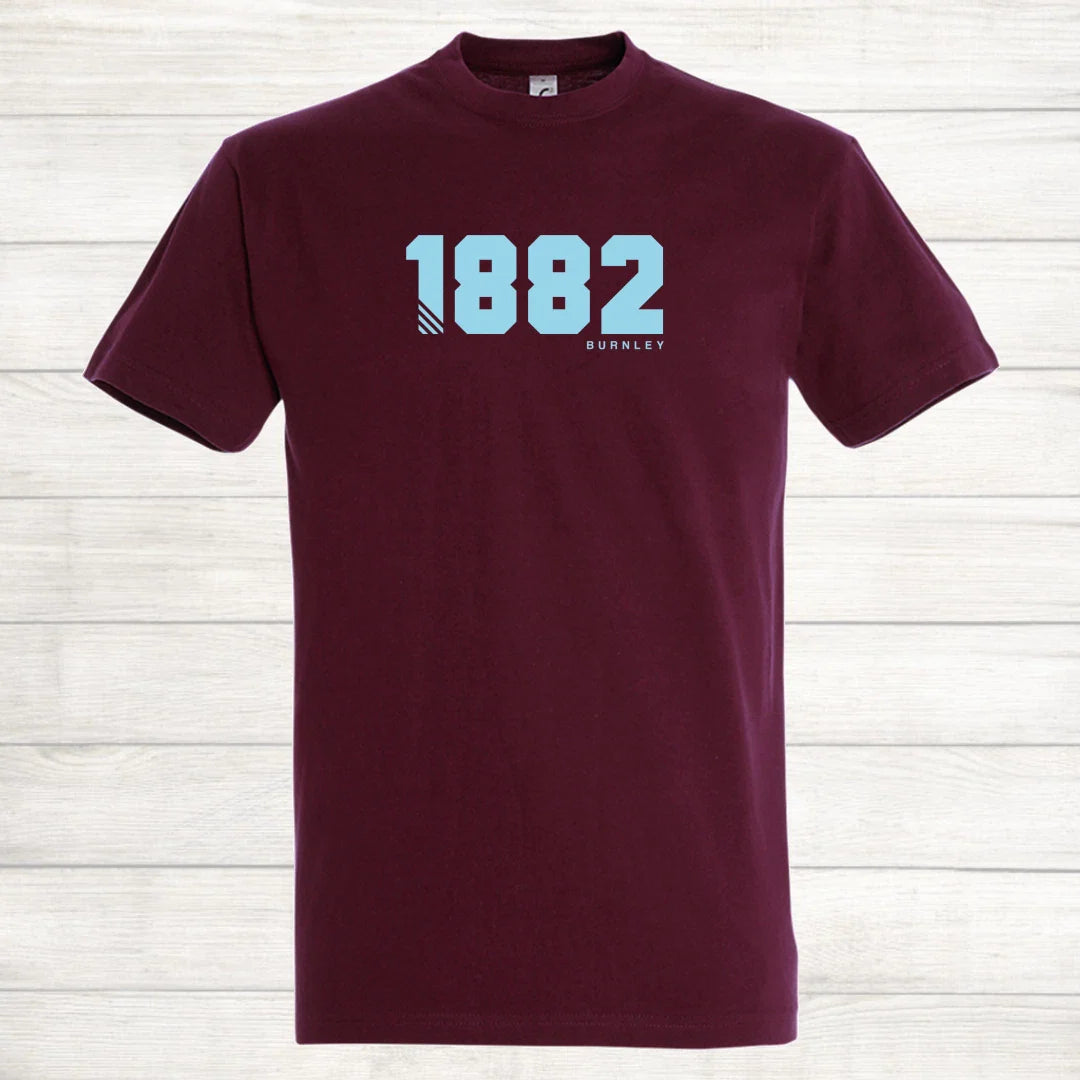 Burnley Football Shirt 1882 Est Year Retro Gift Casual T Shirt Unisex T-shirt, Sweatshirt, Hoodie, Long Sleeve Tee - T-Shirt, Sweatshirt, Hoodie