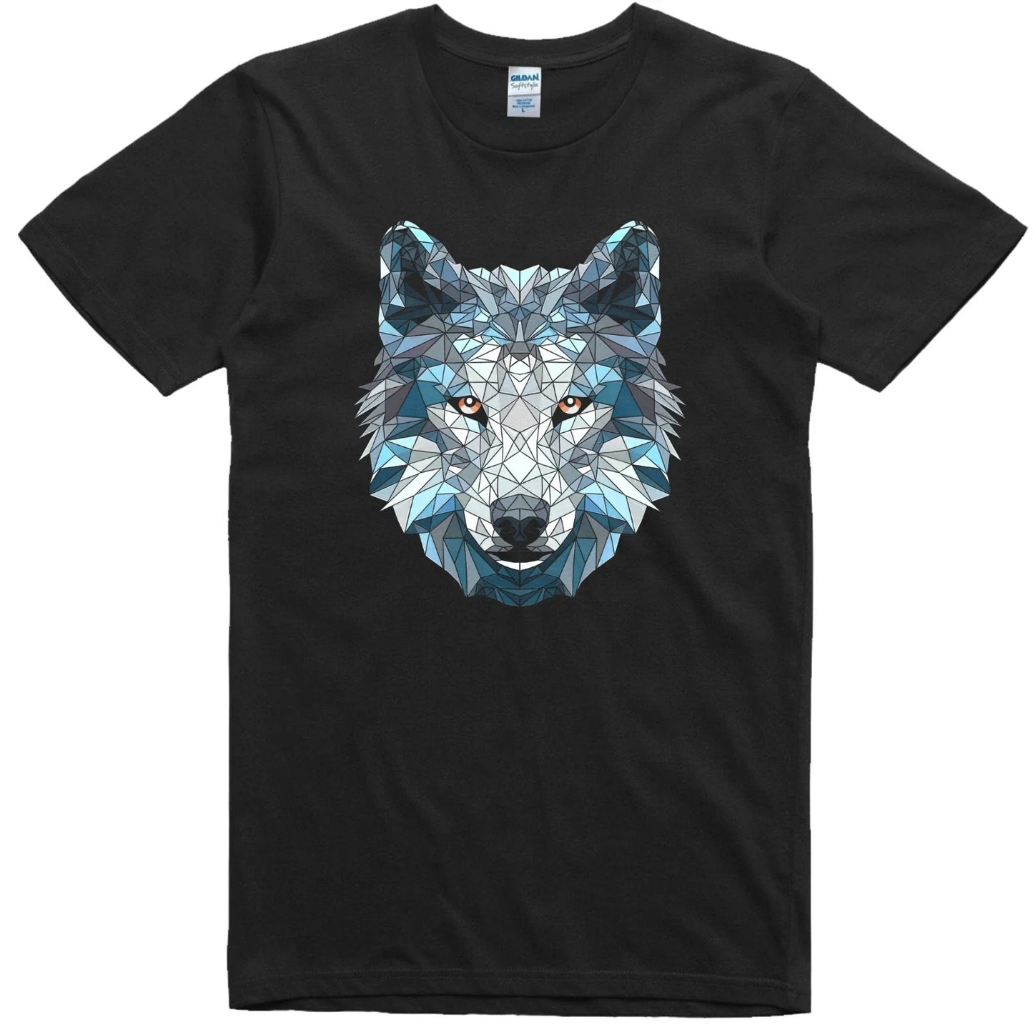 Wolf Mens T Shirt Polygonal Style Colorful Print Regular Fit 100% Cotton Tee Unisex T-shirt, Sweatshirt, Hoodie, Long Sleeve Tee - T-Shirt, Sweatshirt, Hoodie