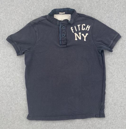 Abercrombie & Fitch Y2K Fitch NY Henley Shirt Navy Blue Muscle Fit Size S Unisex T-shirt, Sweatshirt, Hoodie, Long Sleeve Tee - T-Shirt, Sweatshirt, Hoodie