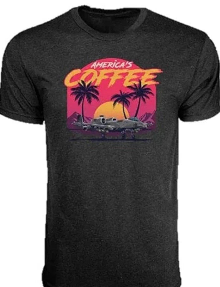 Black Rifle Coffee Company Sunset Jet Tshirt AMERICA'S COFFEE Mens Size MED New Unisex T-shirt, Sweatshirt, Hoodie, Long Sleeve Tee - T-Shirt, Sweatshirt, Hoodie